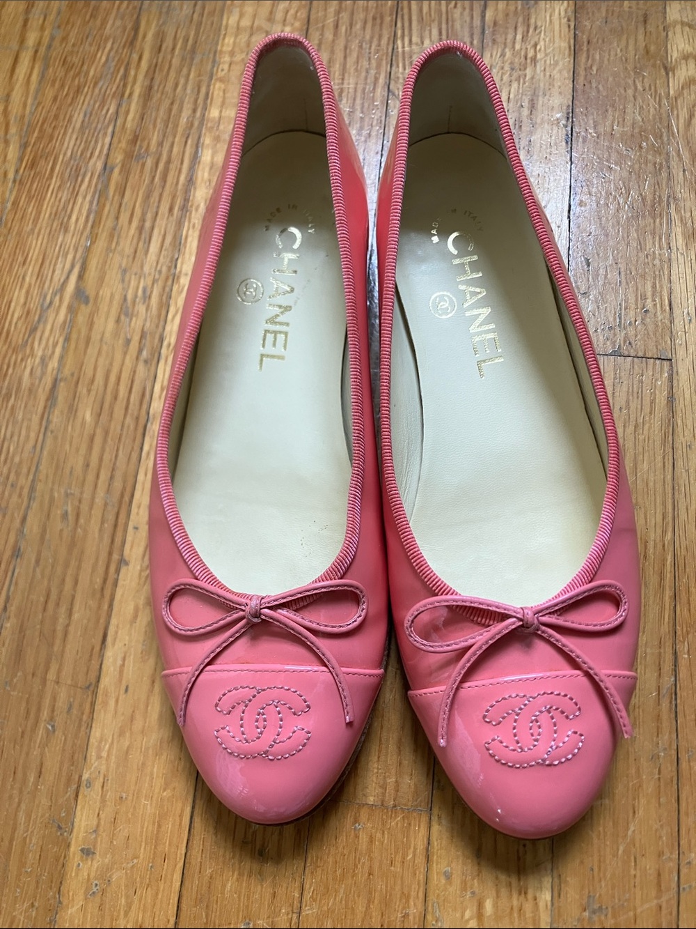 Chanel Flats - Patent Calfskin Light Pink - Nearly New 36.5 - Picture 8 of 8